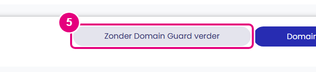 STRATO: klik op Zonder Domain Guard verder.